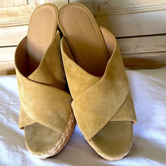 Veronica Beard Loro Wedge Sandal Dessert Sport 8.5 - Picture 3 of 6